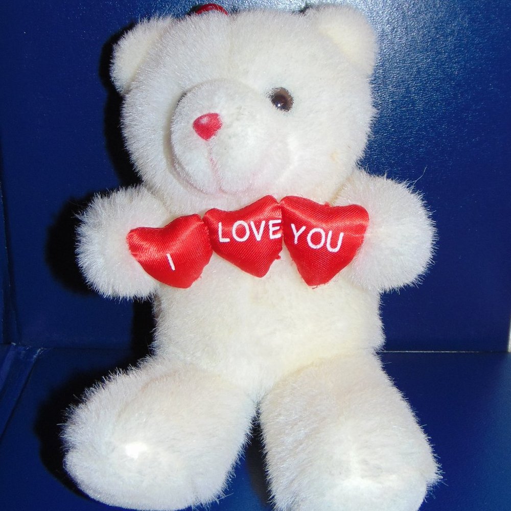 Valentine's Day Bear with I Love You Hearts